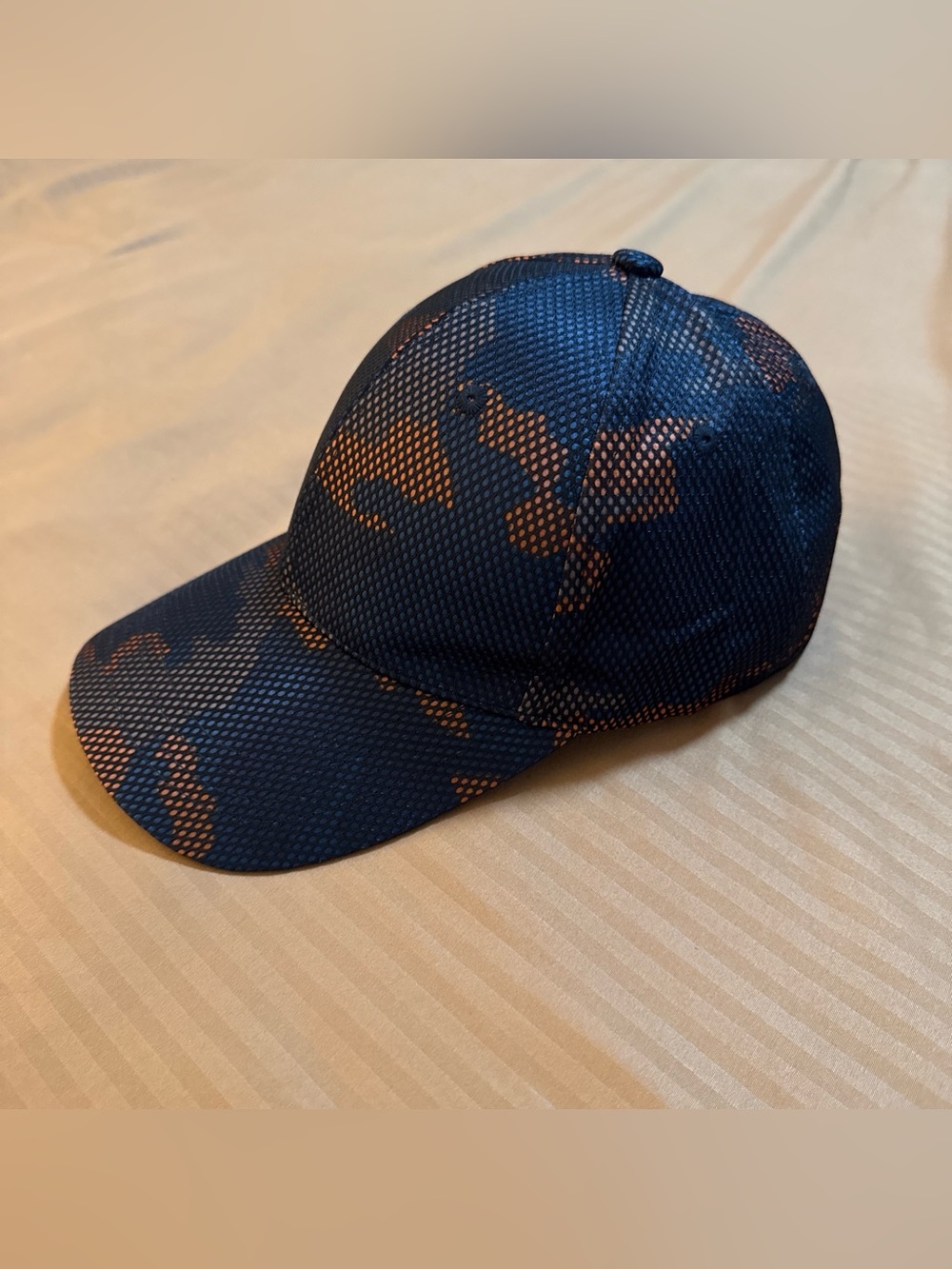 Adjustable Men's Navy and Brown Mesh Baseball Cap